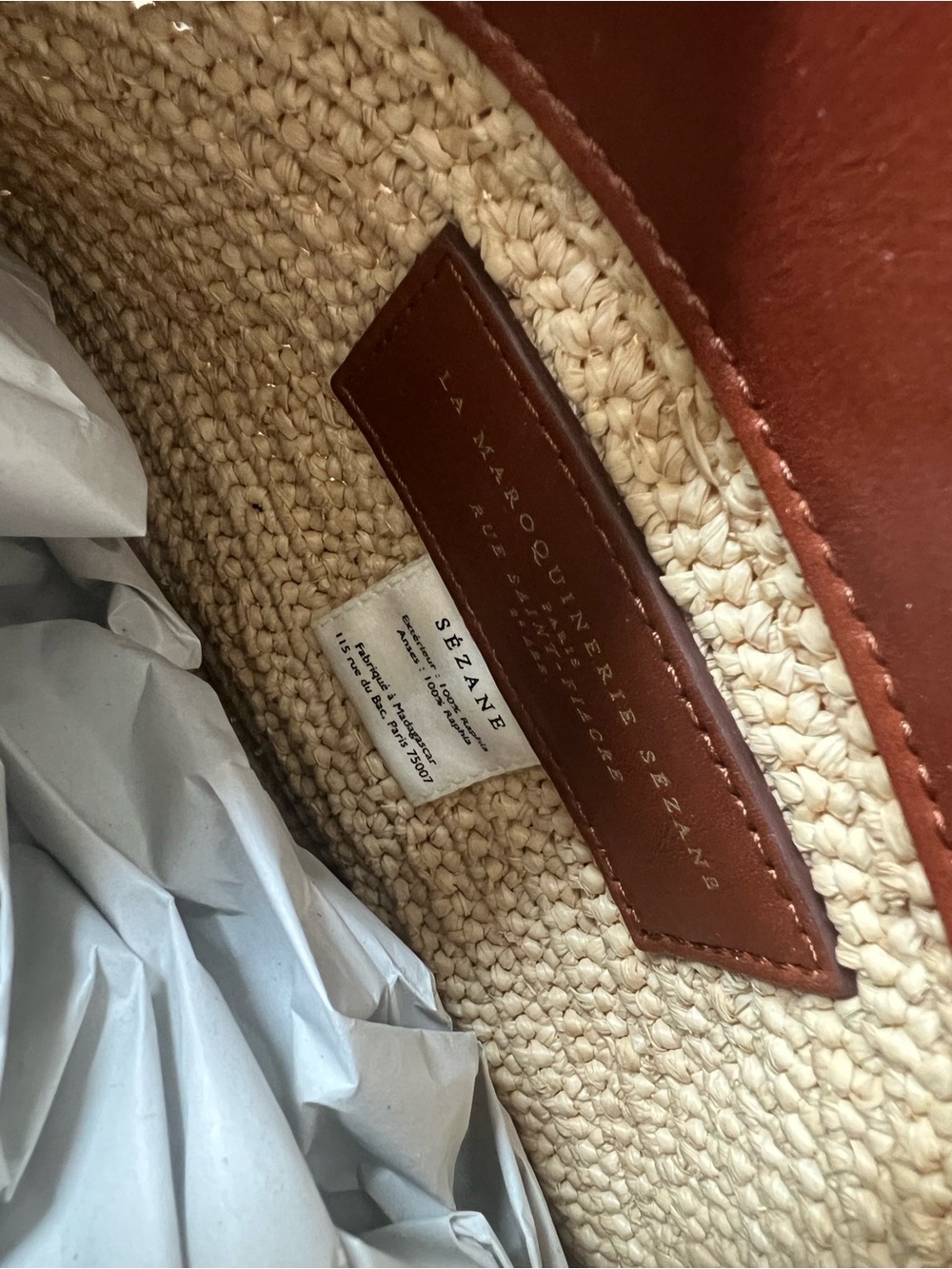 [New with Tags] Sezane Isabelle Bag in Natural Woven Raffia - Picture 6 of 10